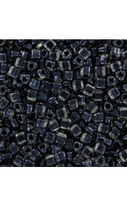 Miyuki triangle beads 8/0 Black lined crystal TR8-1106